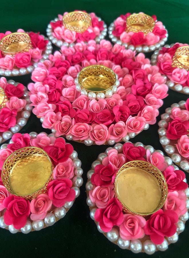 AGAAS ENTERPRISES Agaas Enterpr Rangoli Diya Floor Rangoli with Tealight Candle Holders for Diwali Festival Indoor Outdoor Decor Rangoli Mat for Festival Decoration Set of 9 PICS - Image 2